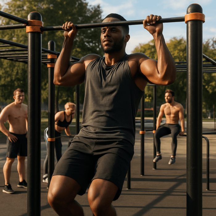 street workout harjutus välijõusaali kangil