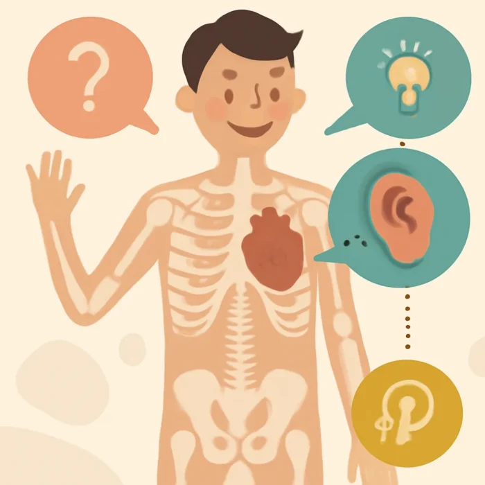 Keha trivia — inimese anatoomia illustratsioon